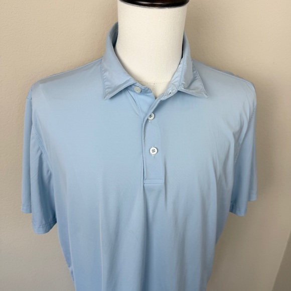 Southern Tide brrr°®-eeze Heather Performance Polo Shirt | Light Blue | XL - Picture 3 of 8